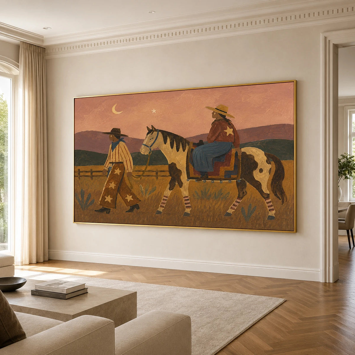 Modern Folk Art｜Moonlit Ranch Companions