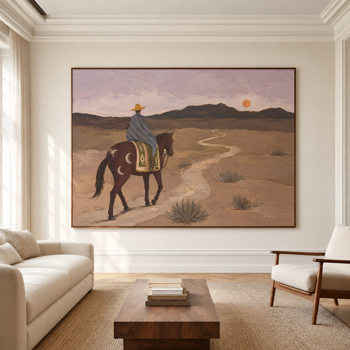 Modern Folk Art｜Lone Rider Desert Journey