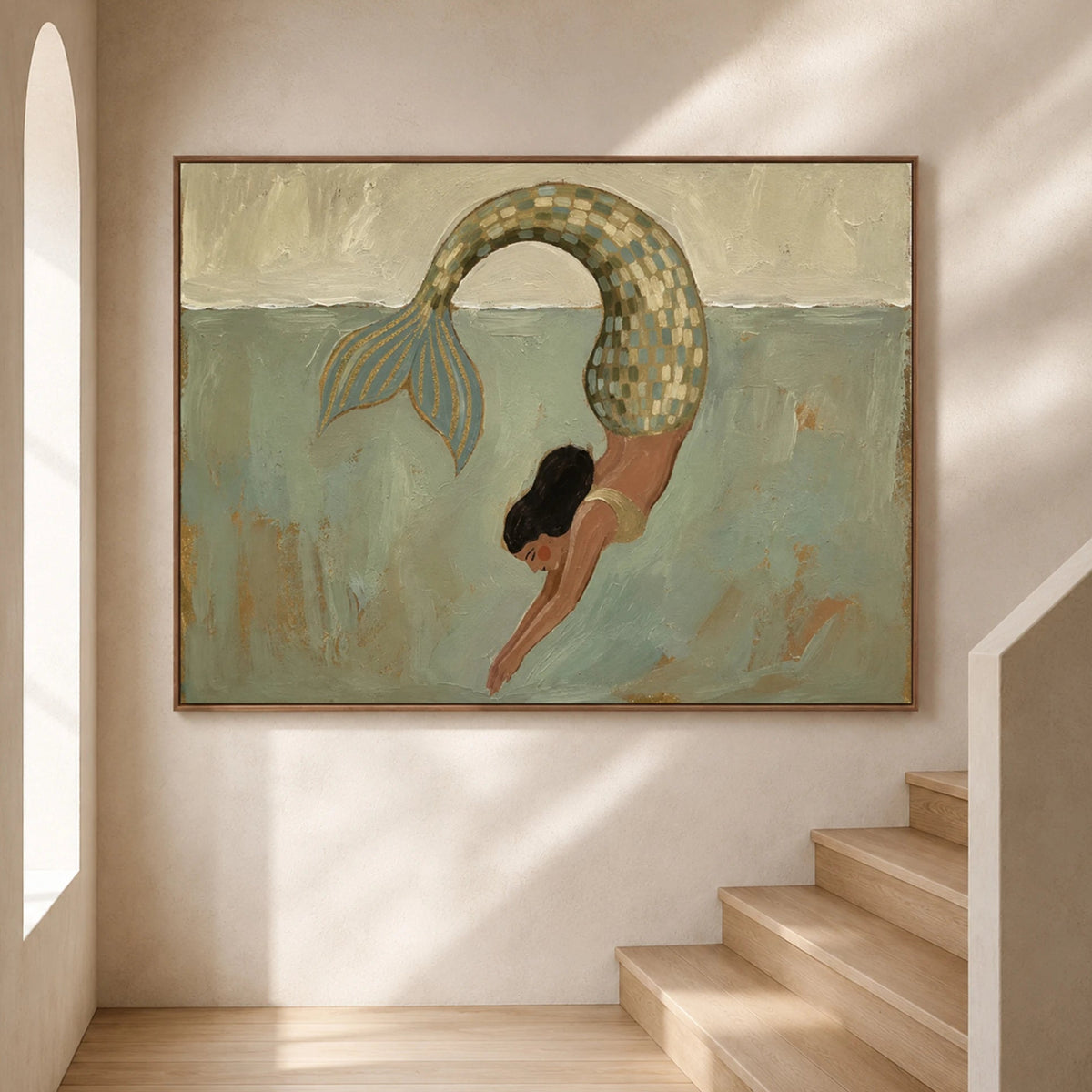 Modern Folk Art | Mermaid Dive