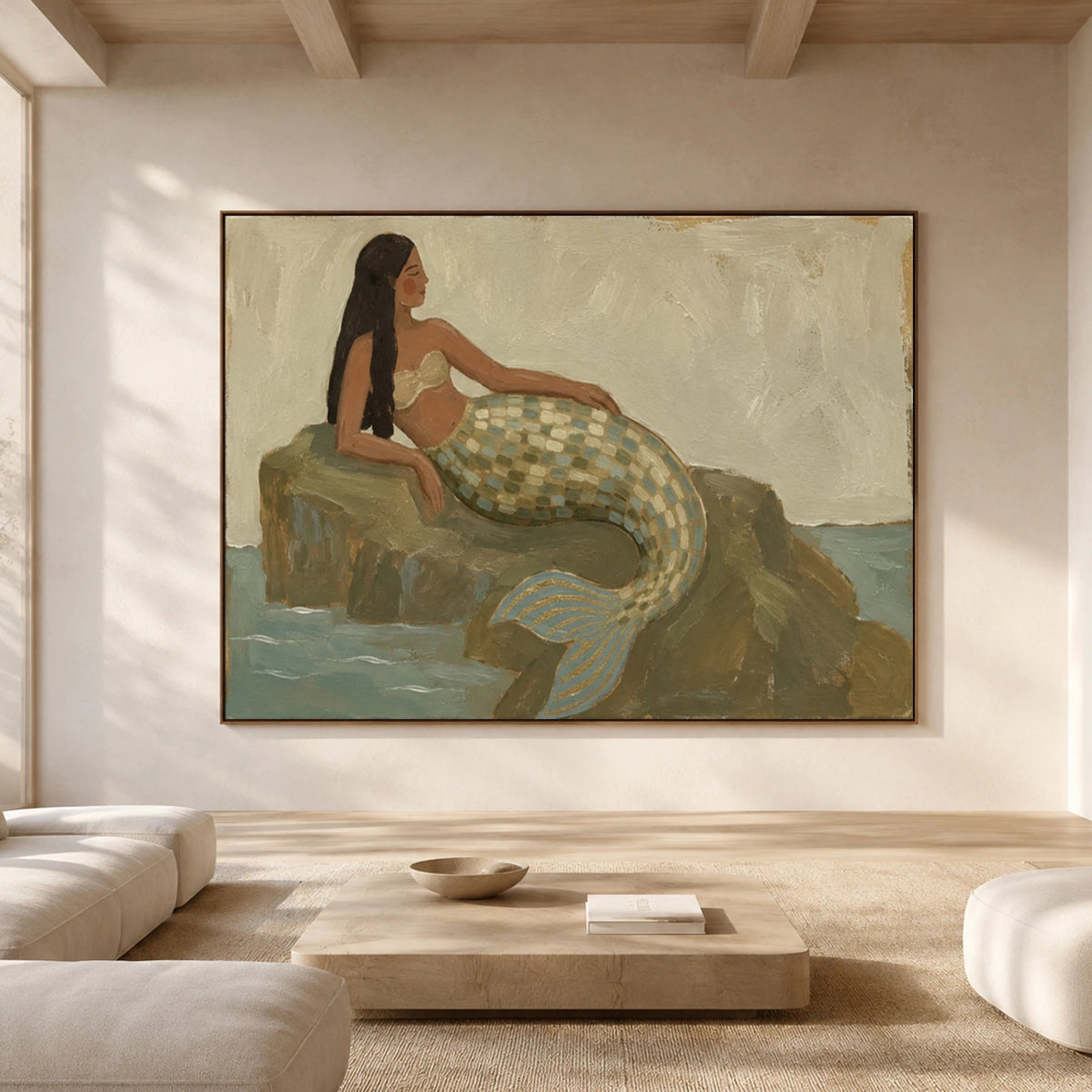 Modern Folk Art | Coastal Mermaid