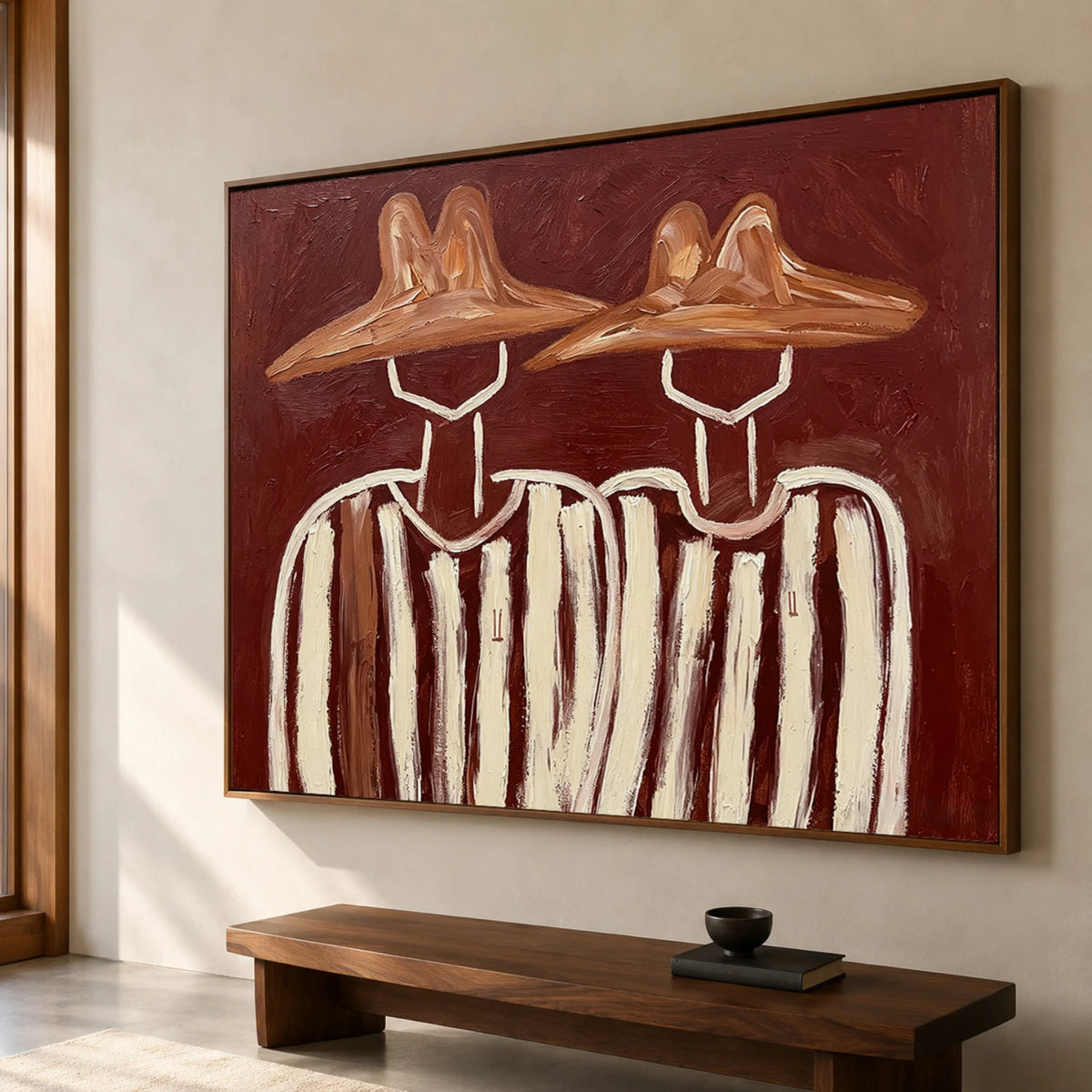 Vintage Americana Art｜Crimson Companions