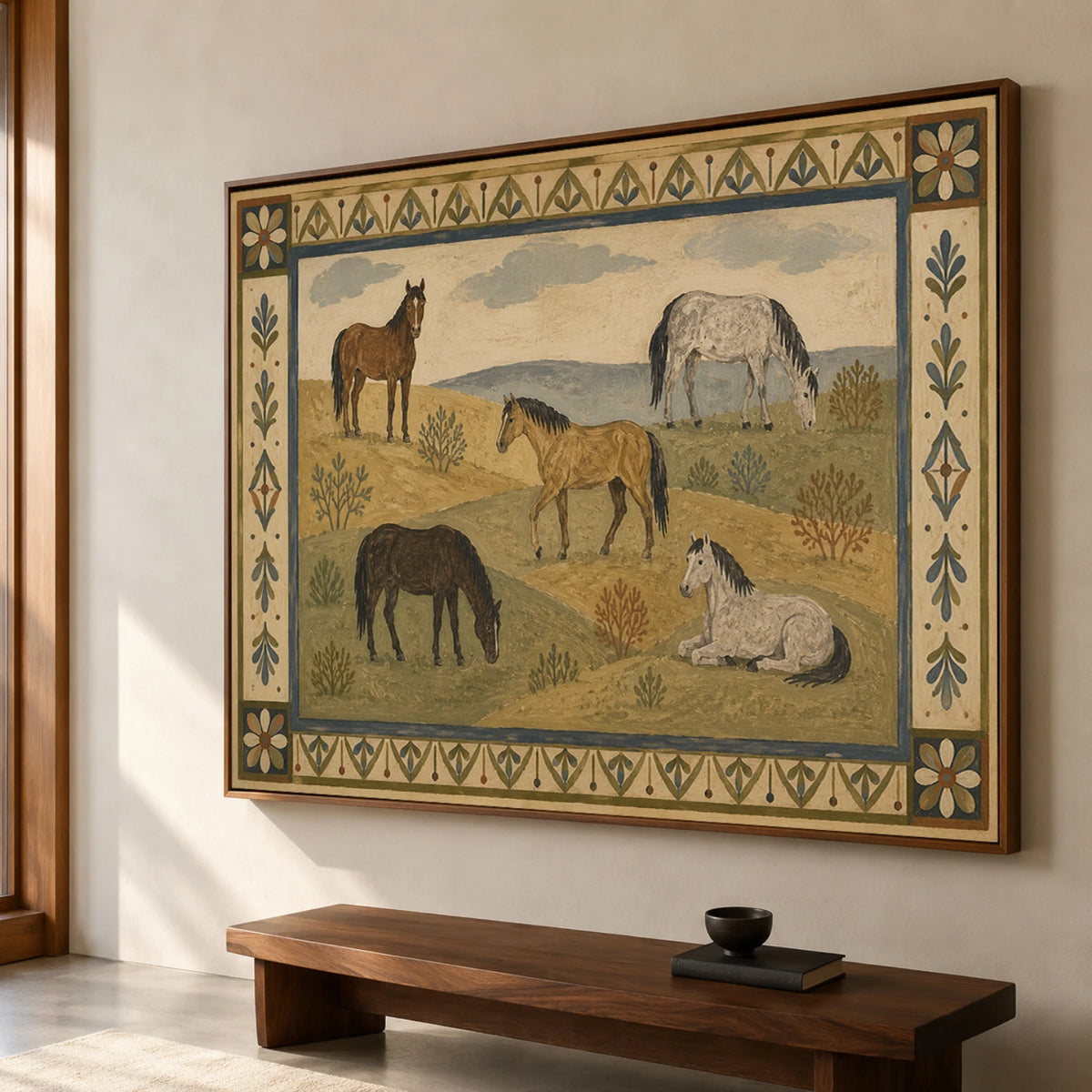Modern Folk Art ｜ Wild Meadow Horses