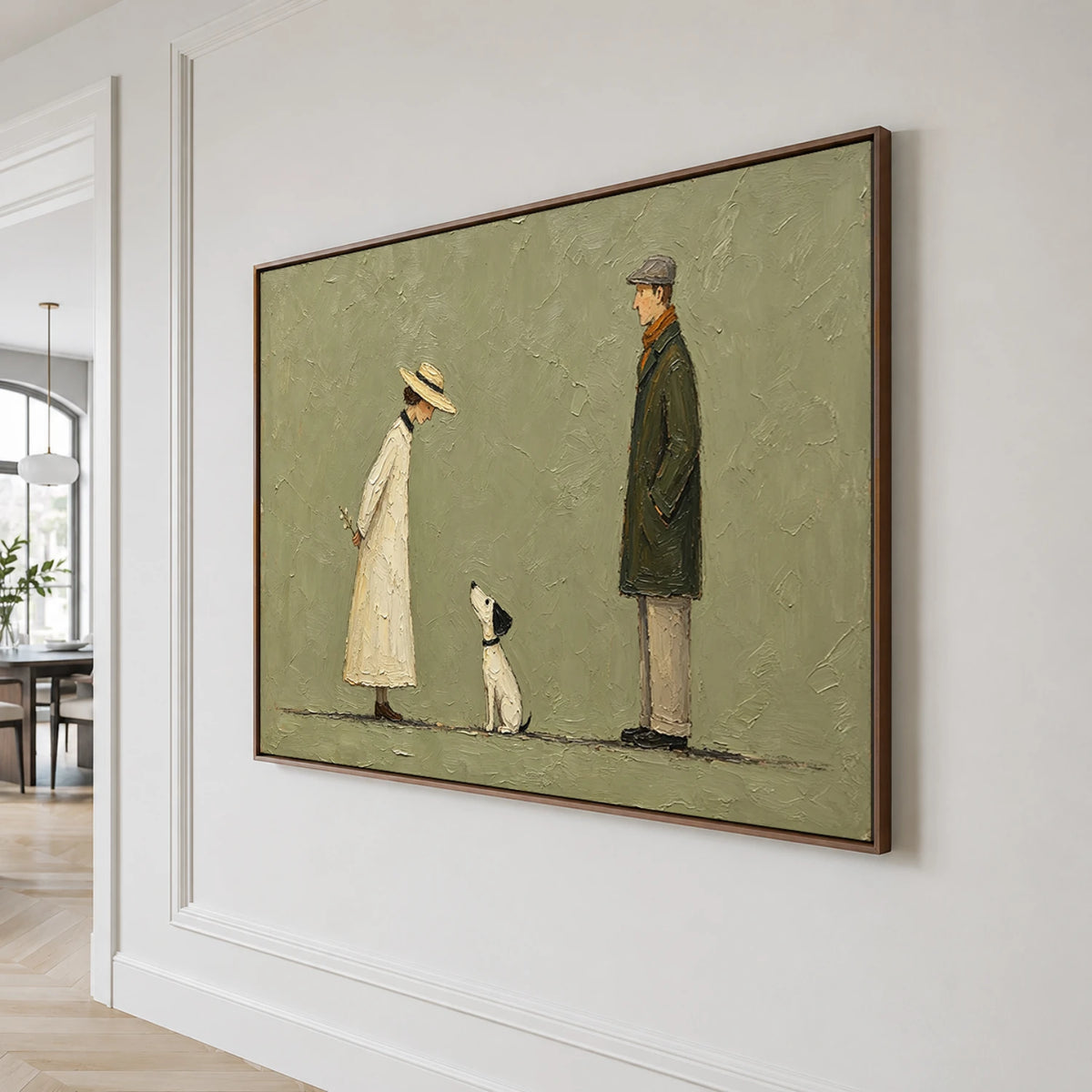 Modern Folk Art｜Quiet Canine Encounter