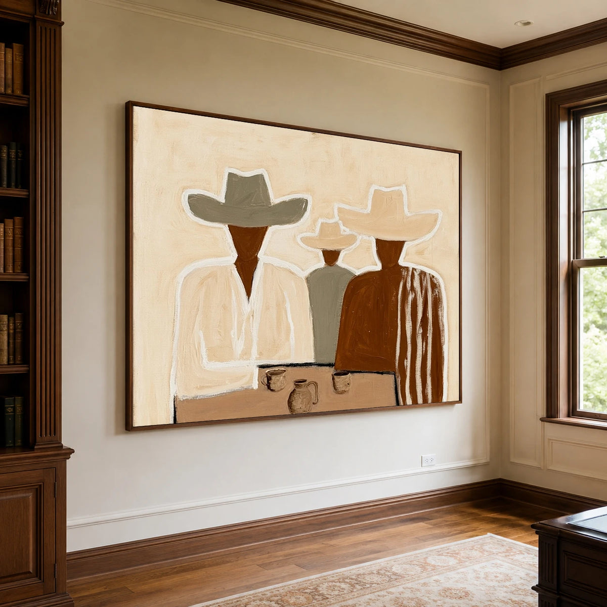 Vintage Americana Art｜Frontier Gathering Portrait