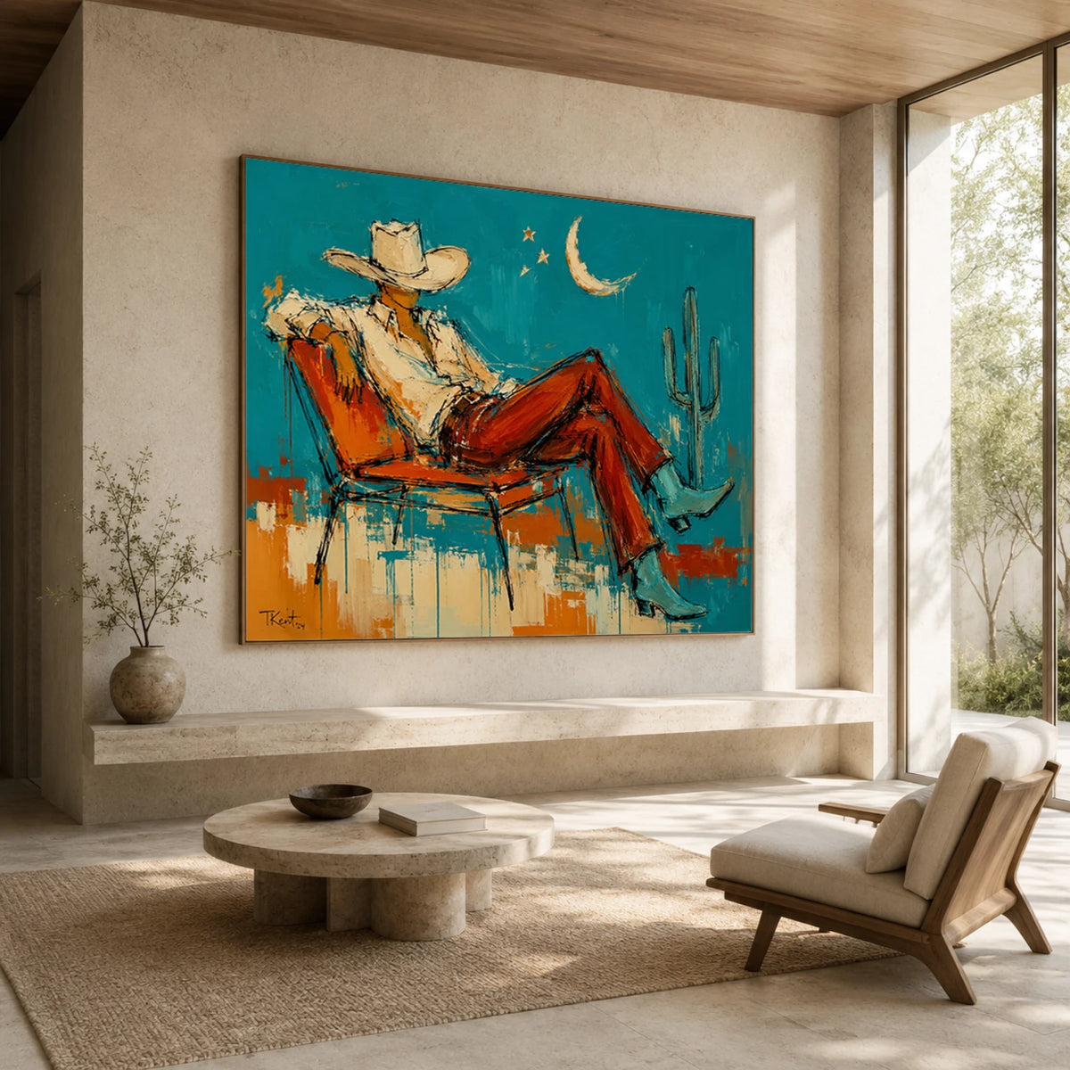 Western Pop Art｜Under a Turquoise Moon