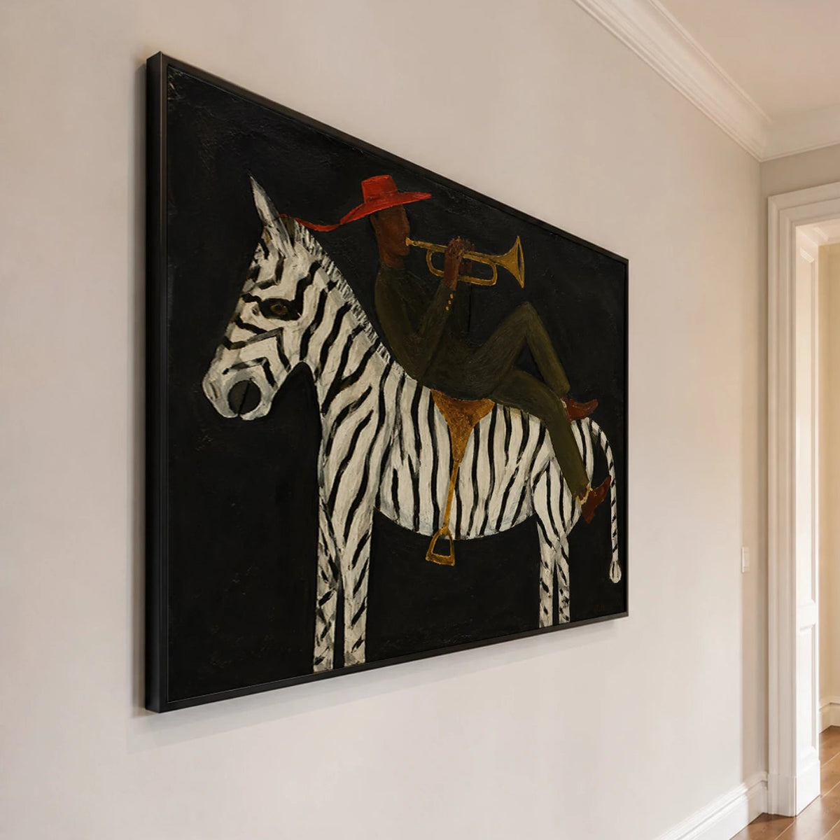 Modern Folk Art｜Midnight Zebra Serenade