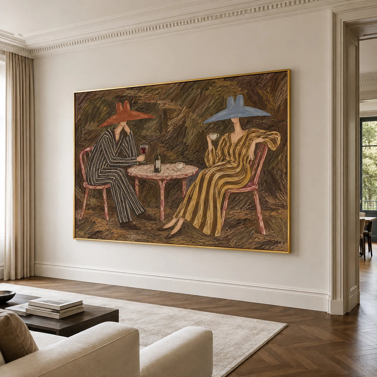 Vintage Americana Art｜Evening Conversation