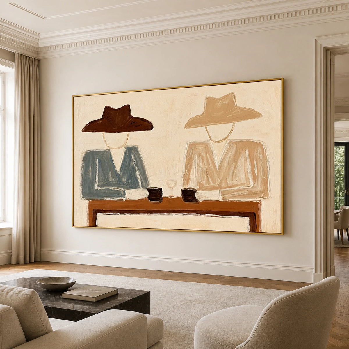 Vintage Americana Art｜Cowboy Coffee Table Gathering