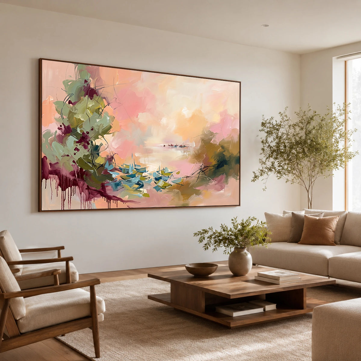 Expressive Contemporary Art｜Coastal Bloom Abstraction