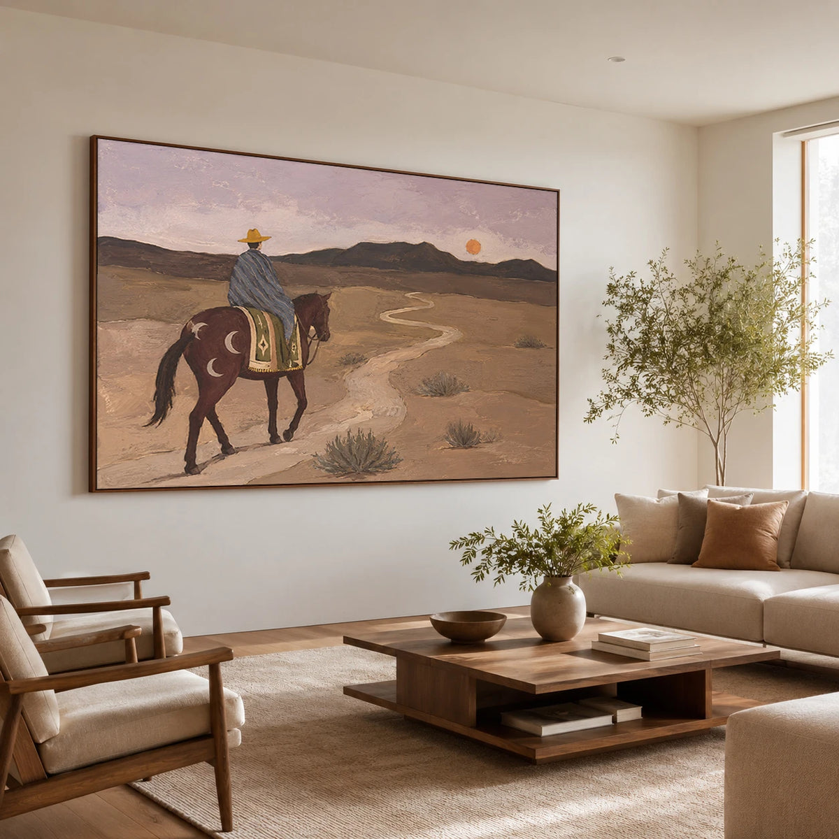 Modern Folk Art｜Lone Rider Desert Journey