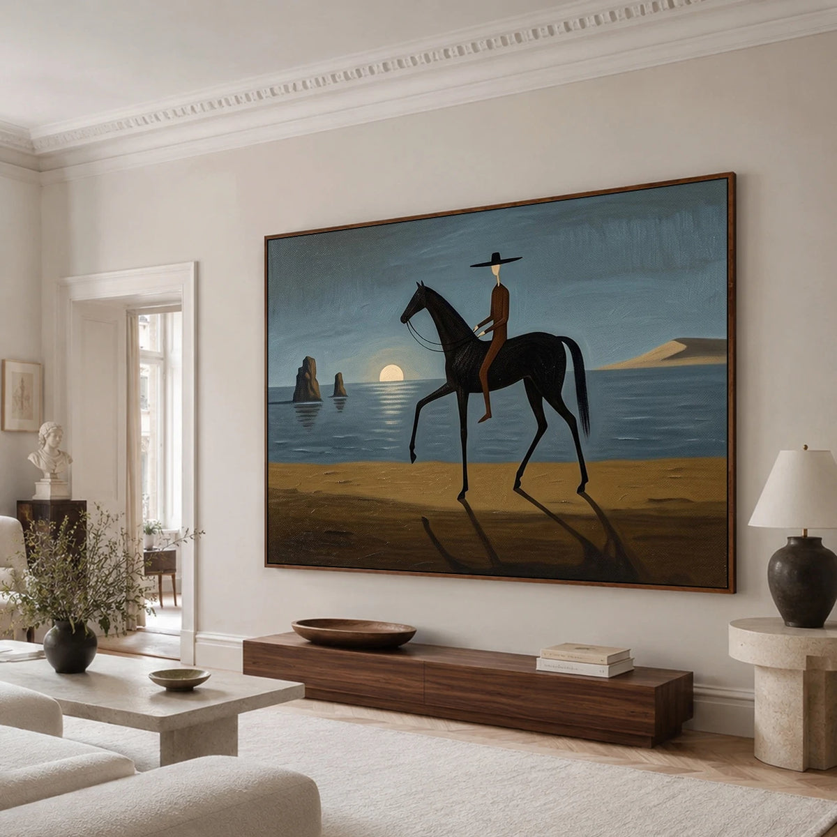 Vintage Americana Art｜Moonlit Passage