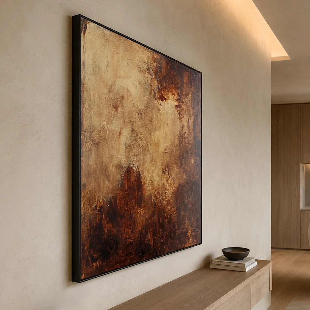 Textured & Impasto Art｜Earth Tone Abstract Landscape