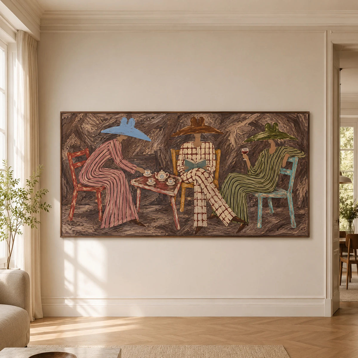 Vintage Americana Art｜Three Quiet Gatherings