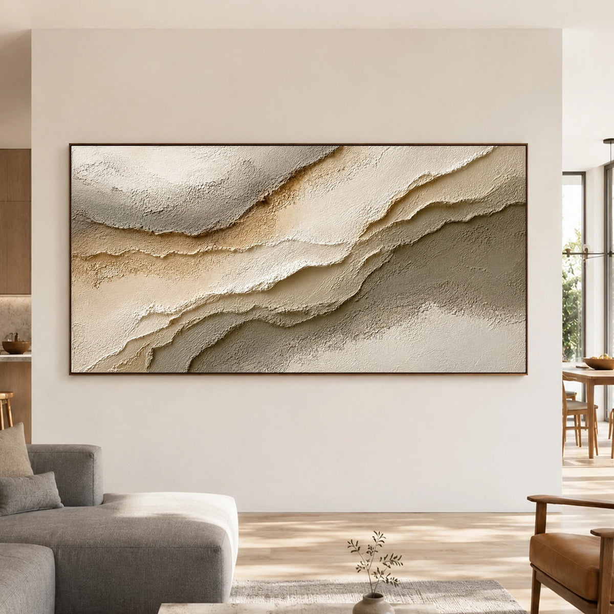 Textured & Impasto Art｜Ivory Sand Layers