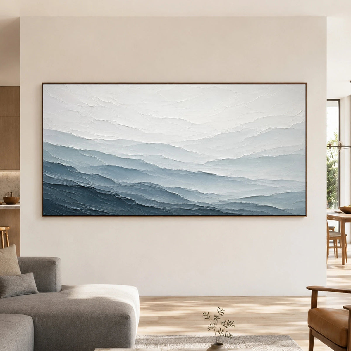 Textured & Impasto Art｜Misty Blue Layers