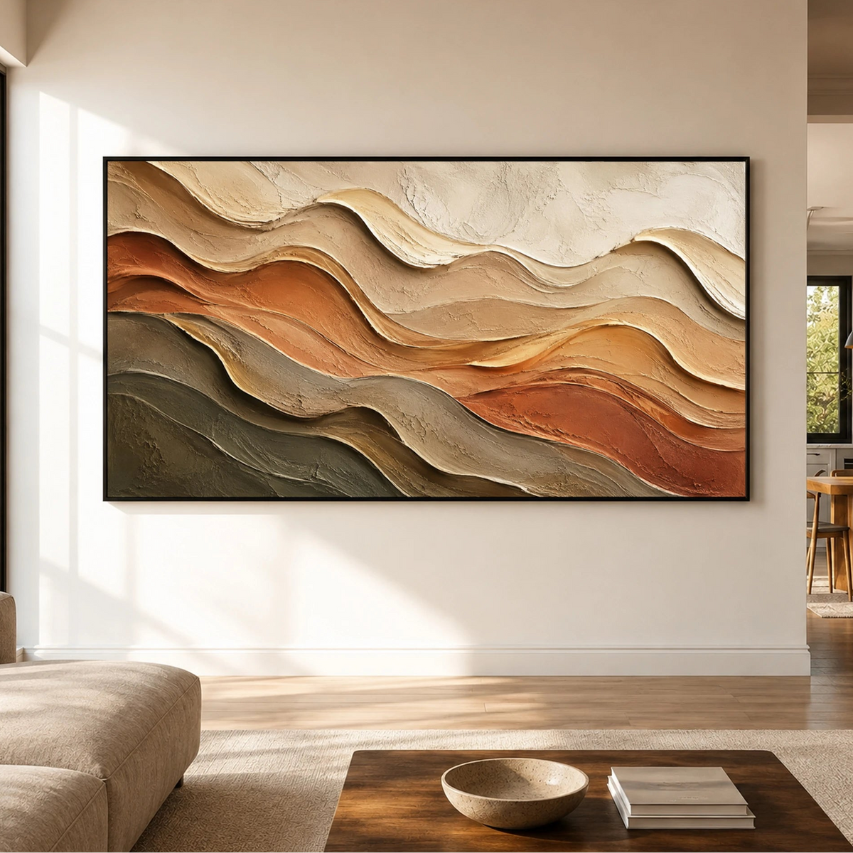 Textured & Impasto Art｜Burnt Clay Horizons