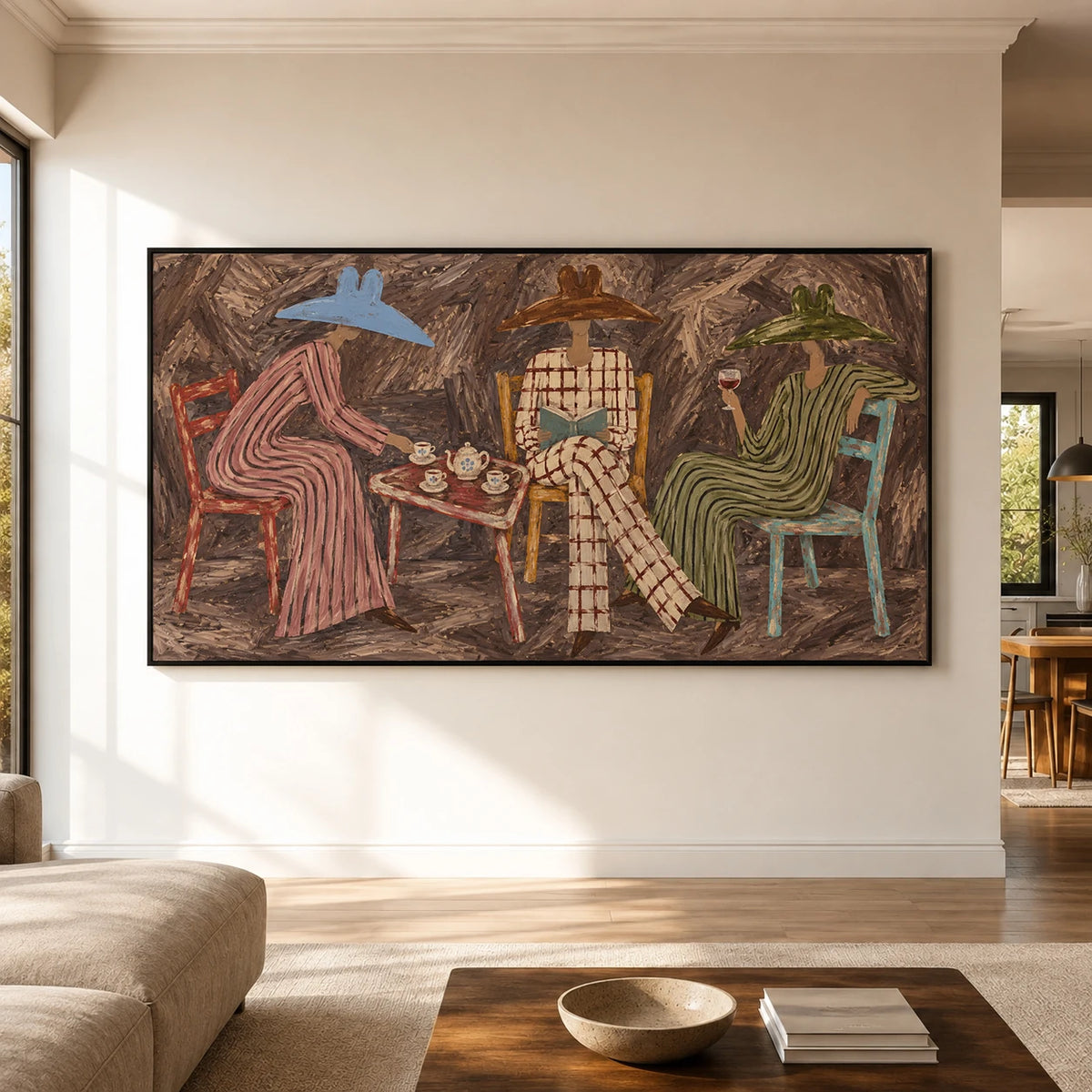 Vintage Americana Art｜Three Quiet Gatherings