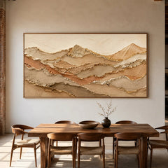 Textured & Impasto Art｜Gilded Desert Ranges
