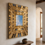 A Courtyard of Sky - opposite side view - textured impasto artwork