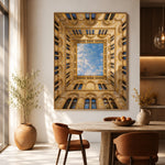 A Courtyard of Sky - dining room - textured impasto artwork
