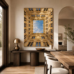 A Courtyard of Sky - home office - textured impasto artwork