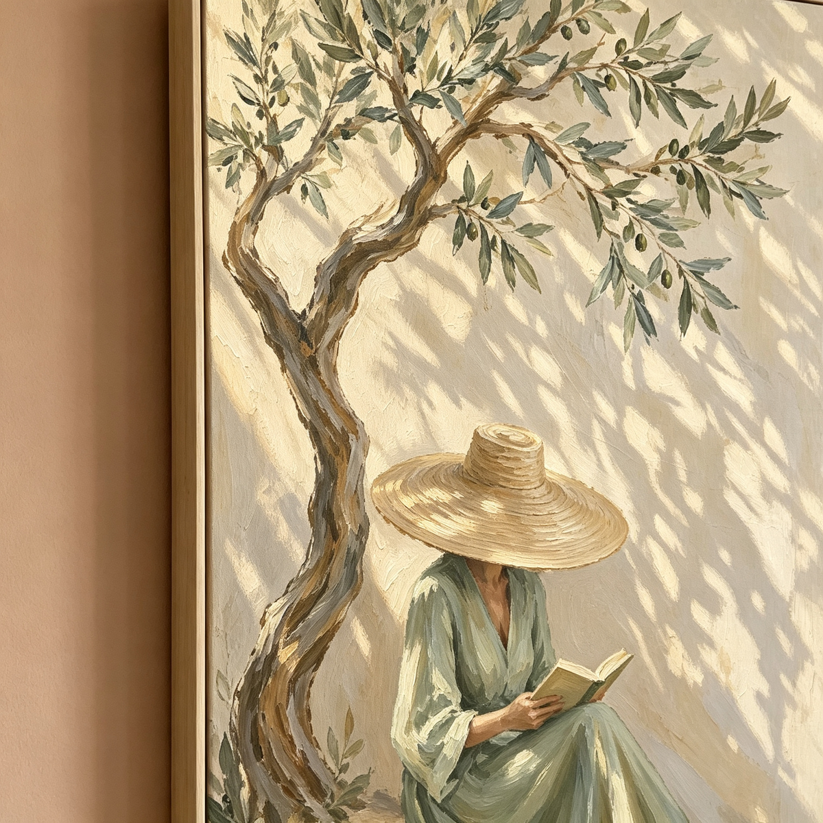 Expressive Contemporary Art｜Quiet Afternoon with Olive Light