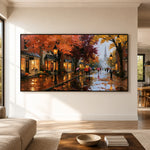 Autumn in Paris - living room hero - textured impasto artwork