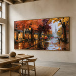 Autumn in Paris - dining room - textured impasto artwork