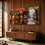Autumn in Paris - entryway - textured impasto artwork