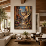 Blossoms Along the Lane - living room - textured impasto artwork