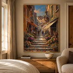Blossoms Along the Lane - bedroom - textured impasto artwork