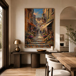 Blossoms Along the Lane - home office - textured impasto artwork