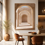 Blush Arcade Stillness - dining room - textured impasto artwork