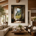 Breeze Through Linen - living room - textured impasto artwork