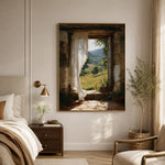 Breeze Through Linen - bedroom - textured impasto artwork