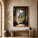Breeze Through Linen - entryway - textured impasto artwork