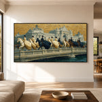 Bridge of Legends - living room hero - textured impasto artwork