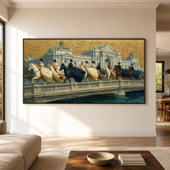 Bridge of Legends - living room hero - textured impasto artwork