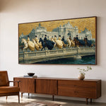 Bridge of Legends - oblique side view - textured impasto artwork