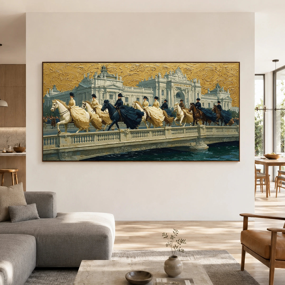 Bridge of Legends - living room - textured impasto artwork