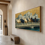 Bridge of Legends - opposite side view - textured impasto artwork