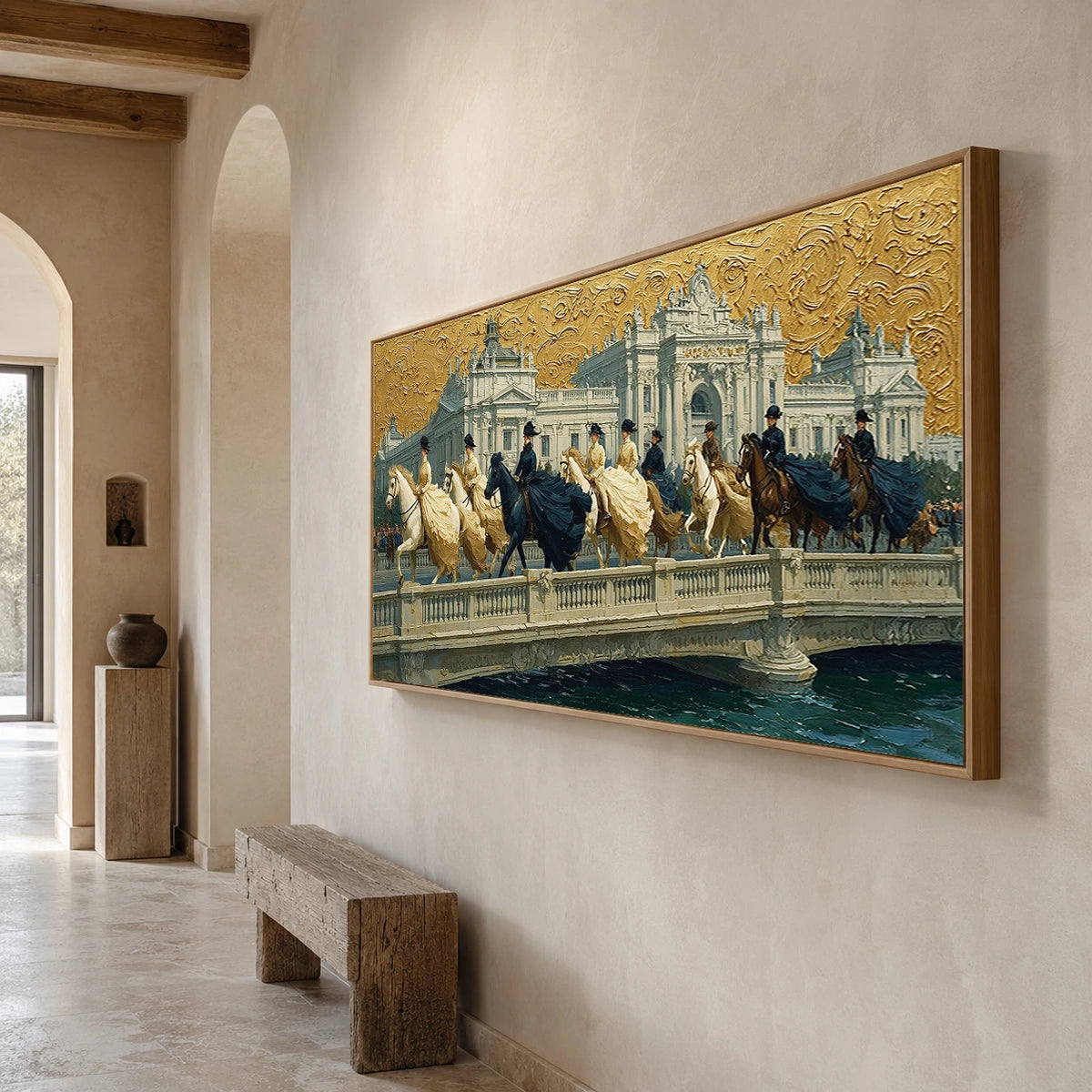 Bridge of Legends - opposite side view - textured impasto artwork
