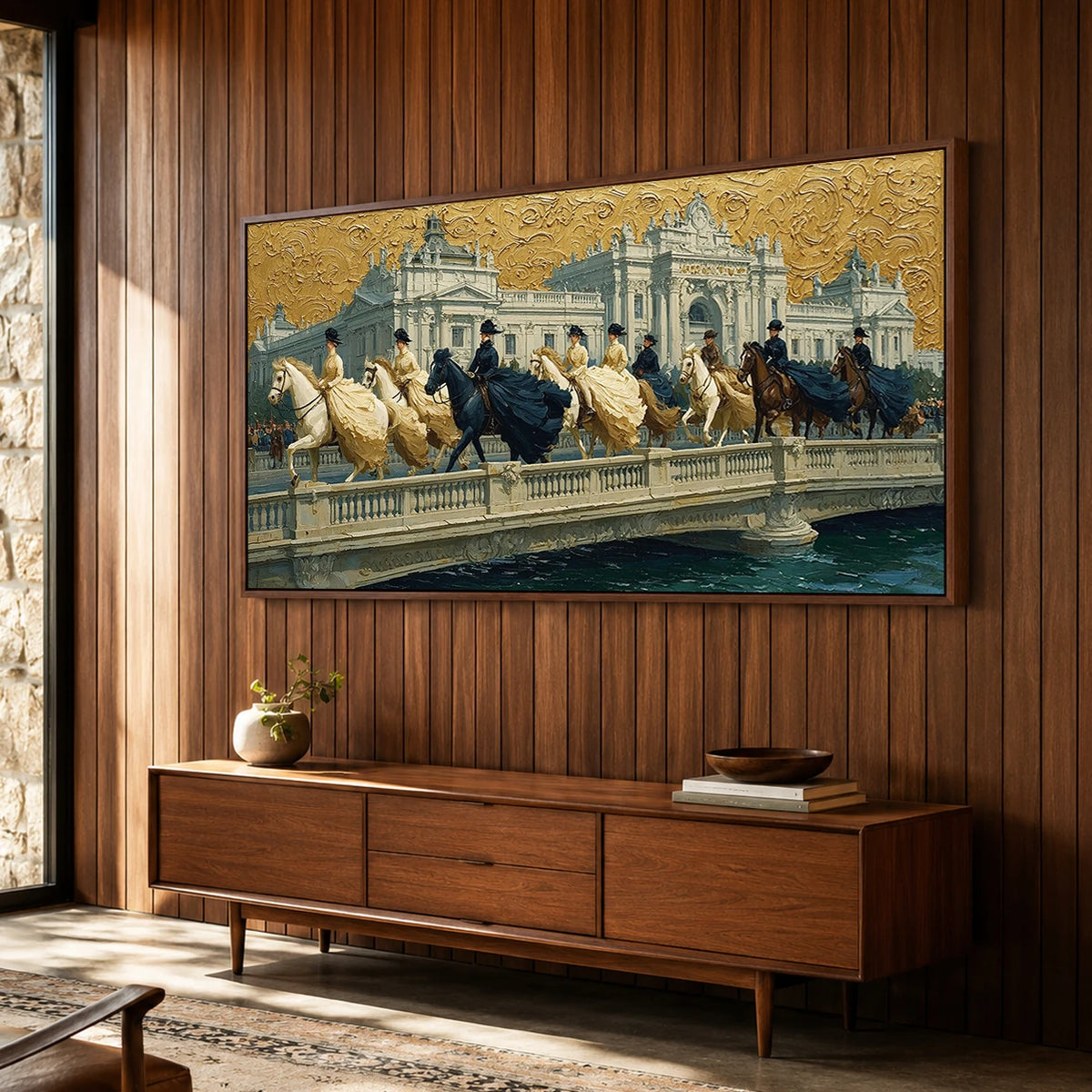 Bridge of Legends - entryway - textured impasto artwork