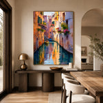 Canal of Color - home office - textured impasto artwork