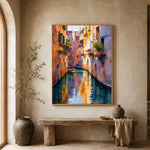 Canal of Color - entryway - textured impasto artwork