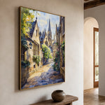 Cathedral Garden Walk - opposite side view - textured impasto artwork