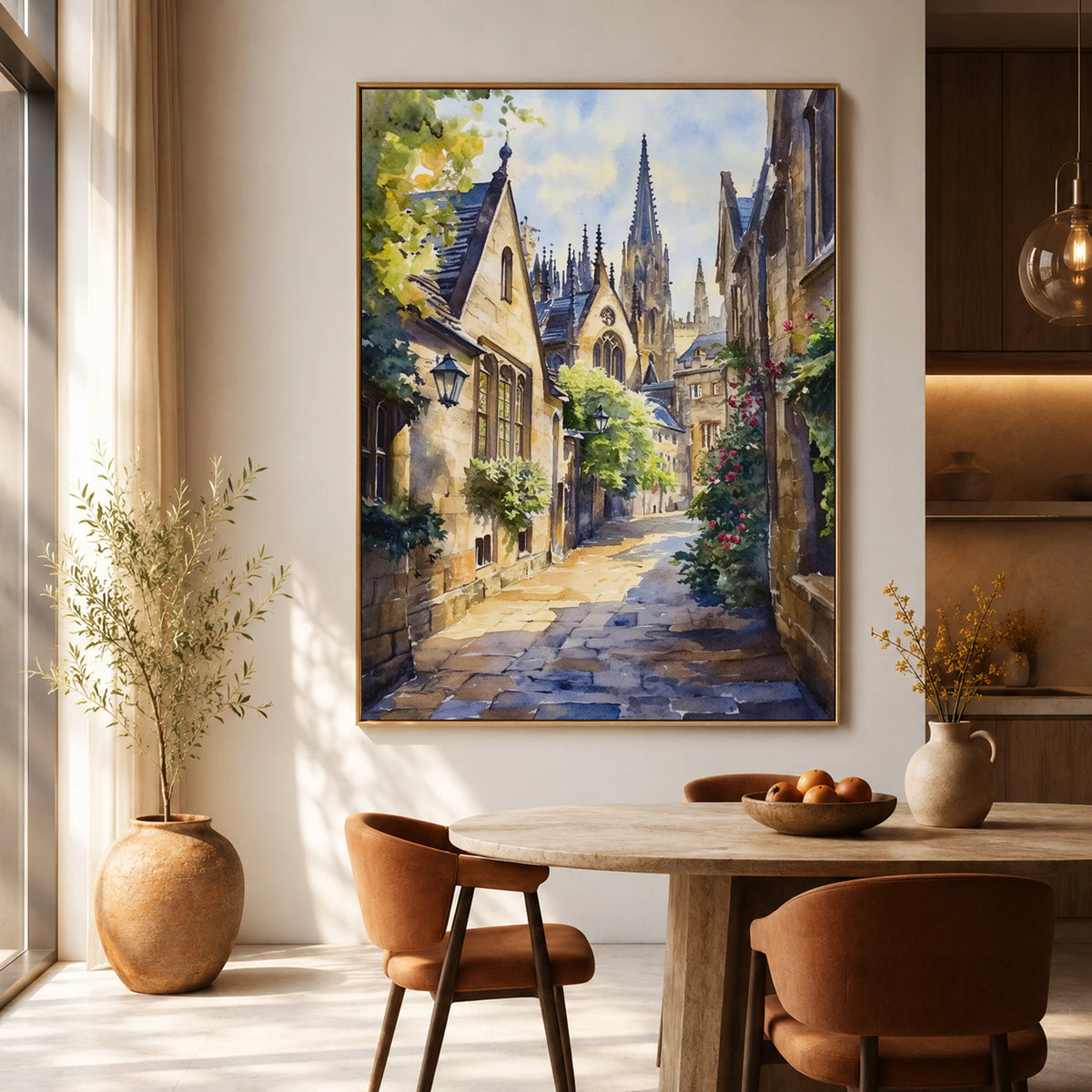 Cathedral Garden Walk - dining room - textured impasto artwork