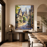 Cathedral Garden Walk - home office - textured impasto artwork