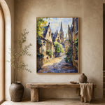 Cathedral Garden Walk - entryway - textured impasto artwork