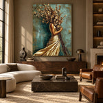 A Bouquet for Tomorrow - front-view living-room hero - expressive contemporary art painting